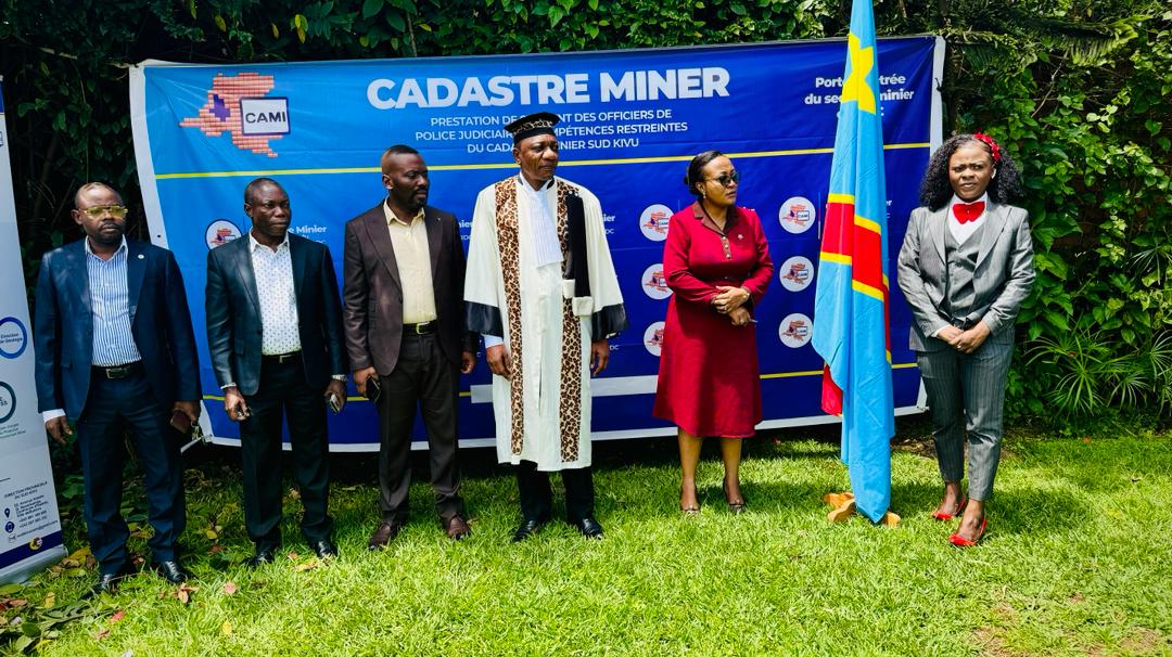 Cinq Officiers de Police Judiciaire à compétence restreinte du Cadastre Minier ont prêté serment à Bukavu