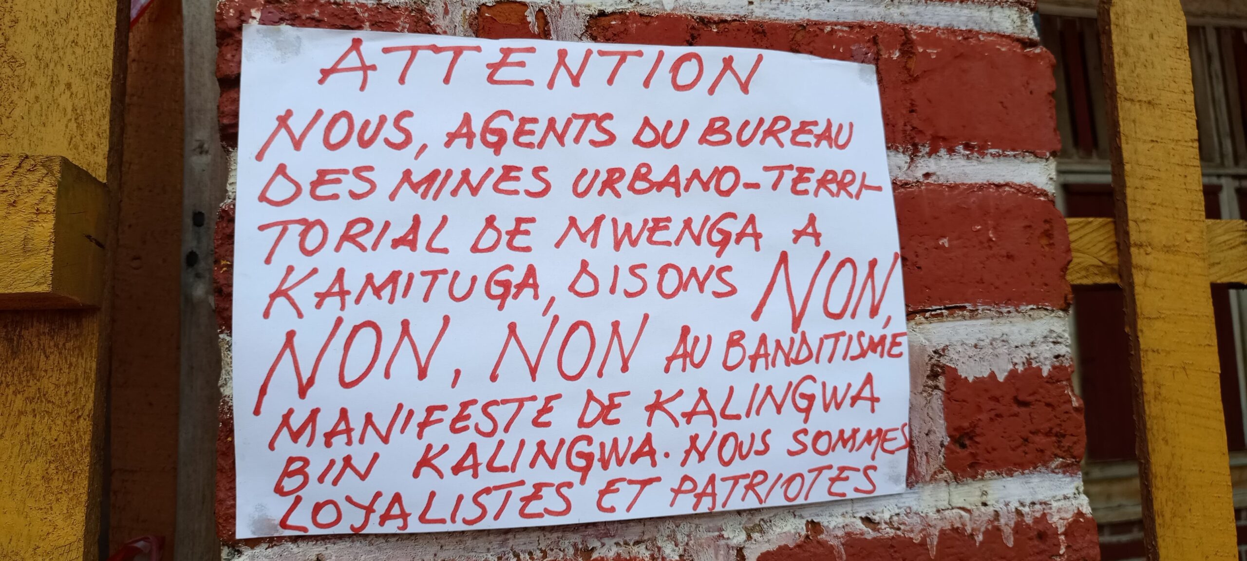Bureau urbano territorial des mines de Mwenga
