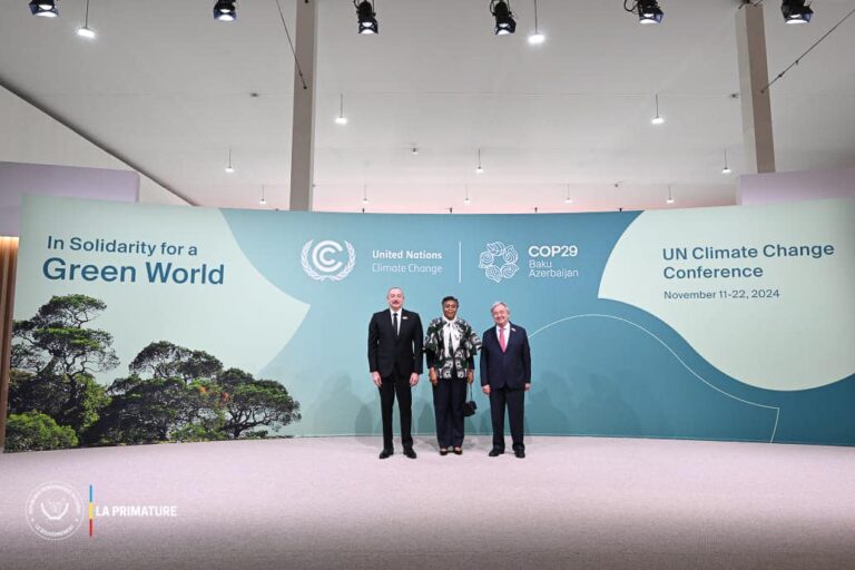 Judith Suminwa à la cérémonie du COP 29