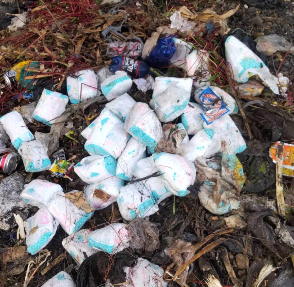 Pampers usagés à Bukavu