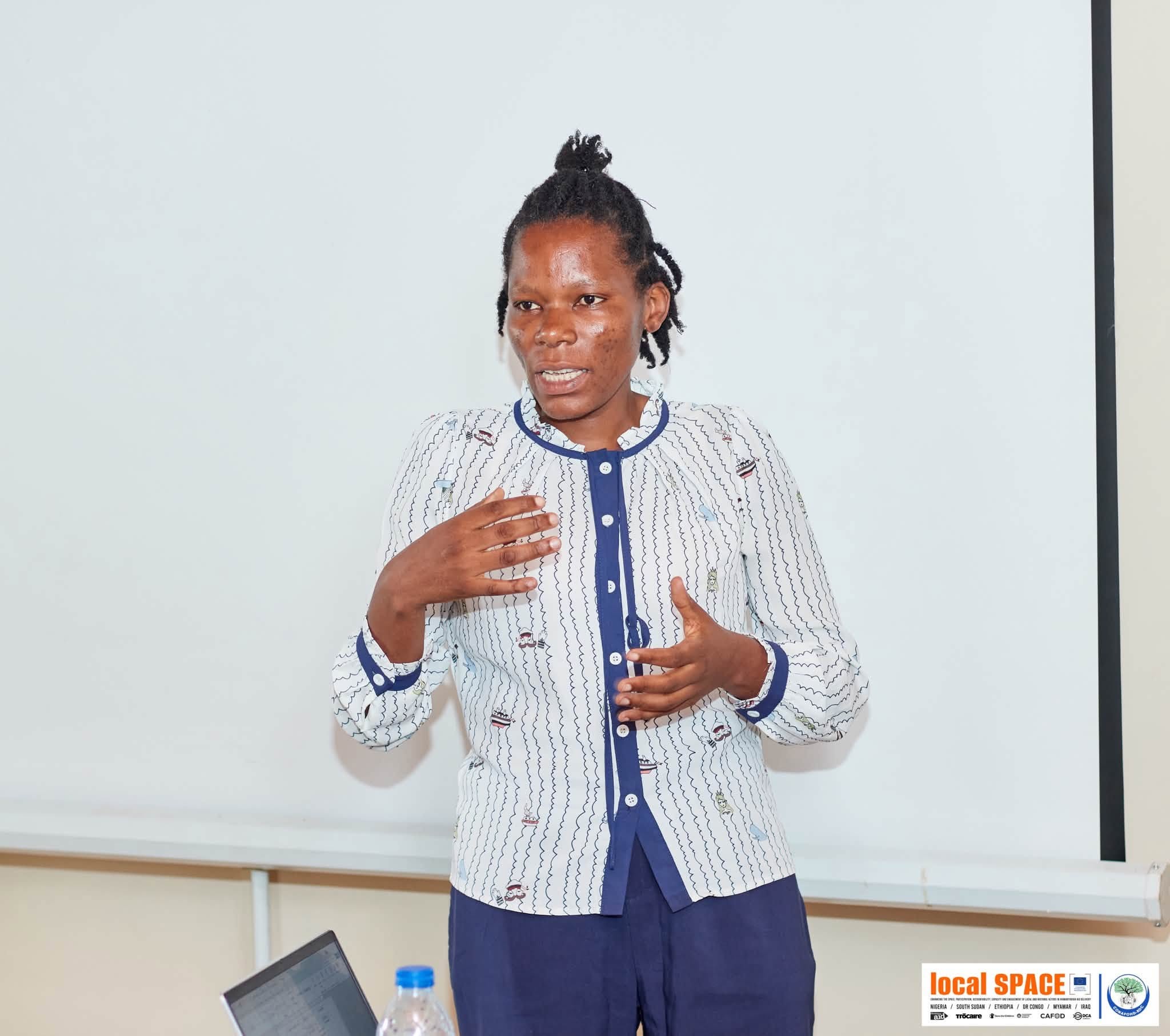 Claudine Kitumaini Hamuli La Directrice exécutive de La Prunelle RDC asbl